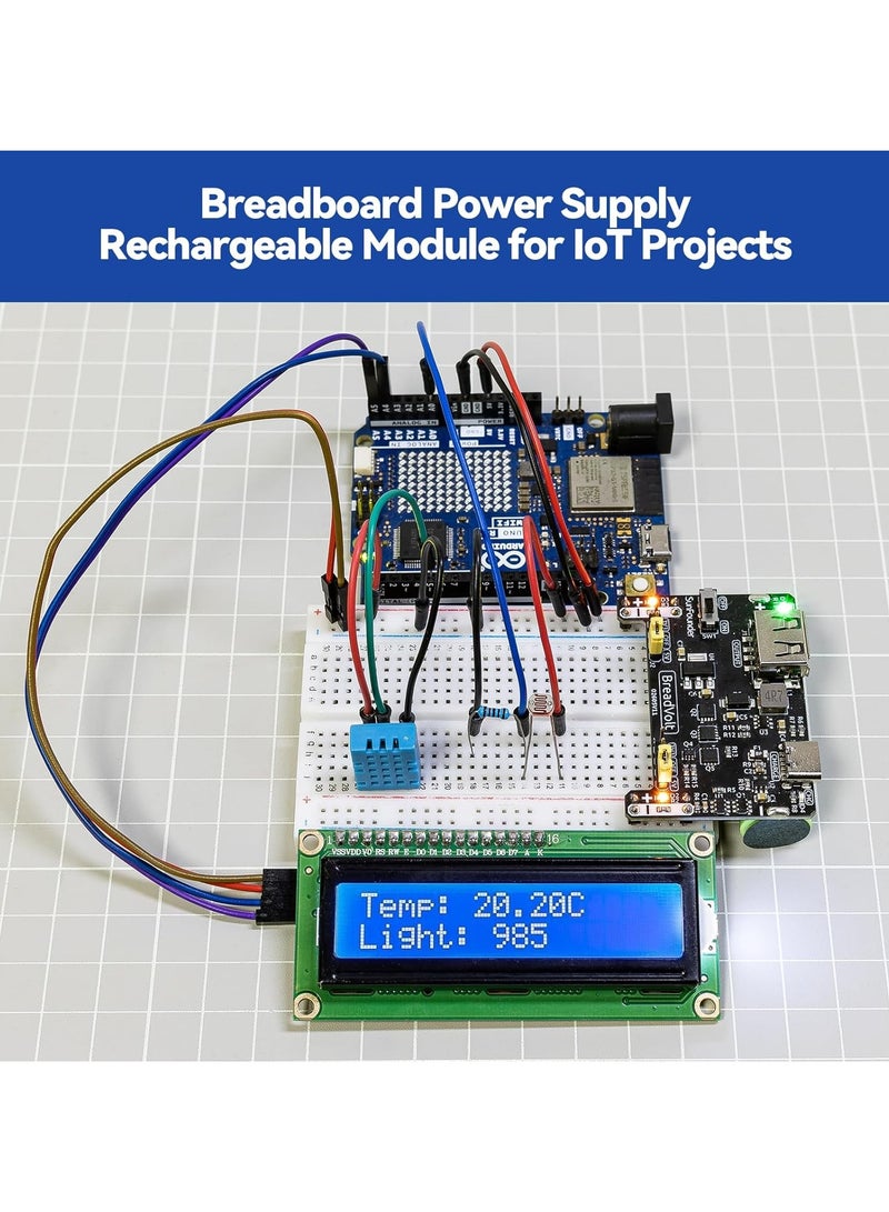Arduino UNO R4 WiFi Development Board - Renesas RA4M1 / ESP32-S3 - Wi-Fi, RoHS Compliant, Bluetooth IoT ESP32 IIC LCD1602 OLED, USB-C, CAN, DAC, OP AMP, Qwiic Connector, 12x8 LED Matrix