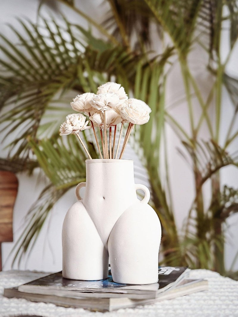 Purezento Modern Decorative Lady Vases for Home Decor | Centerpieces | Kitchen or Living Room for Home Decor, Flowers Pot - Image 1
