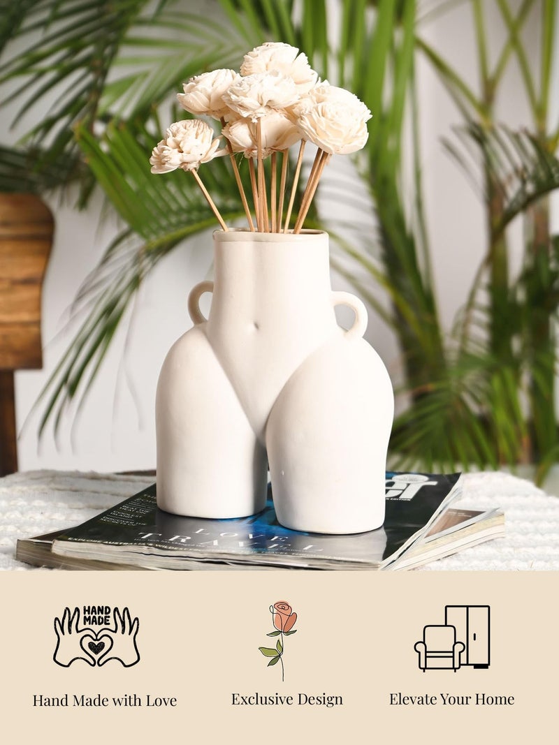 Purezento Modern Decorative Lady Vases for Home Decor | Centerpieces | Kitchen or Living Room for Home Decor, Flowers Pot - Image 3
