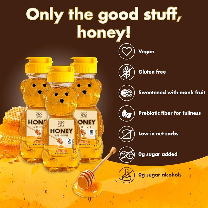 ChocZero Sugar Free Honey - Keto Sweetener - Vegan Friendly, All Natural, Zero Sugar Substitute - Image 3