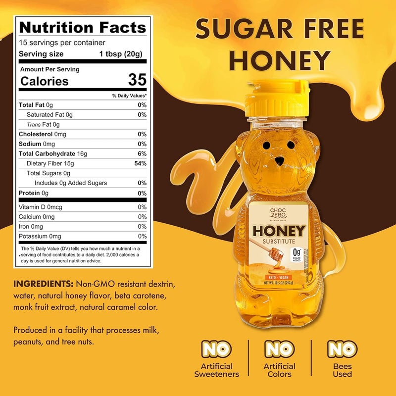 ChocZero Sugar Free Honey - Keto Sweetener - Vegan Friendly, All Natural, Zero Sugar Substitute - Image 2