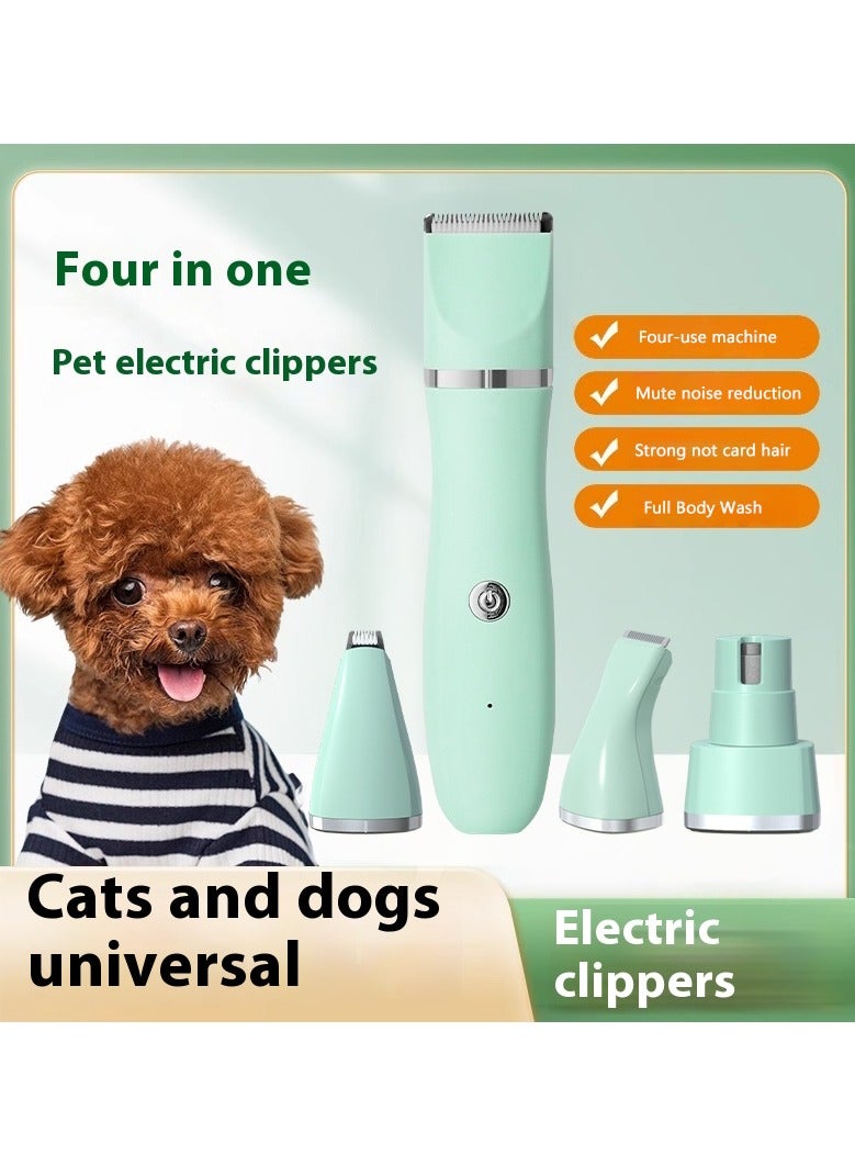 Pet hair trimmer, Pet hair clipper for cats dogs, Pet grooming kit with low noise, easy charge with Charging Stand, 4 blade heads, 4 limit combs, Full body hair / nail polish / paw hair / local hair, safe, long-lasting - Image 2