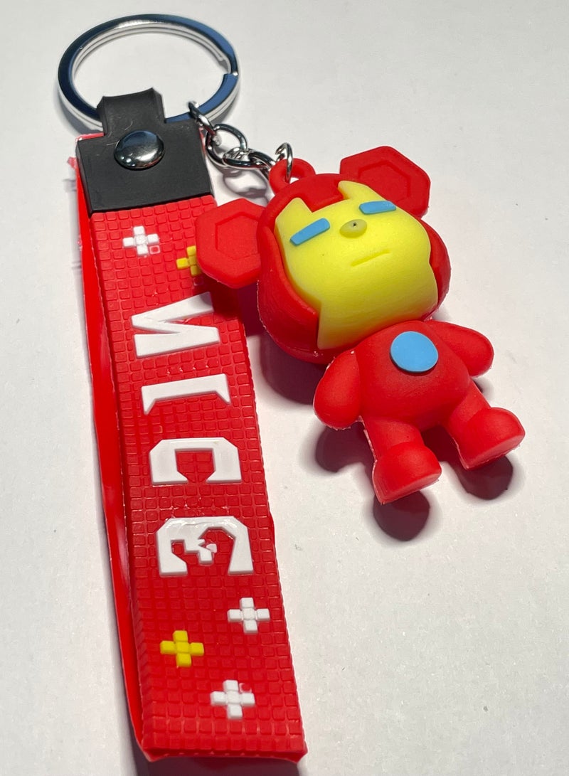 Distinguished Cartoon Keychain Cute Accessory The Avengers Iron Man Anime Keychain With Ribbon Fits Car Keys Purse Bag Creative Gift - Image 2