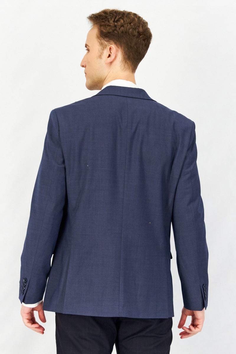 Bar III Men Slim Fit Long Sleeve Solid Blazer, Blue - Image 2