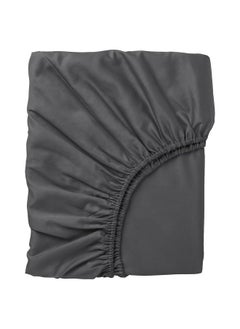 erorex Fitted sheet, dark grey, 180x200 cm  - Image 1
