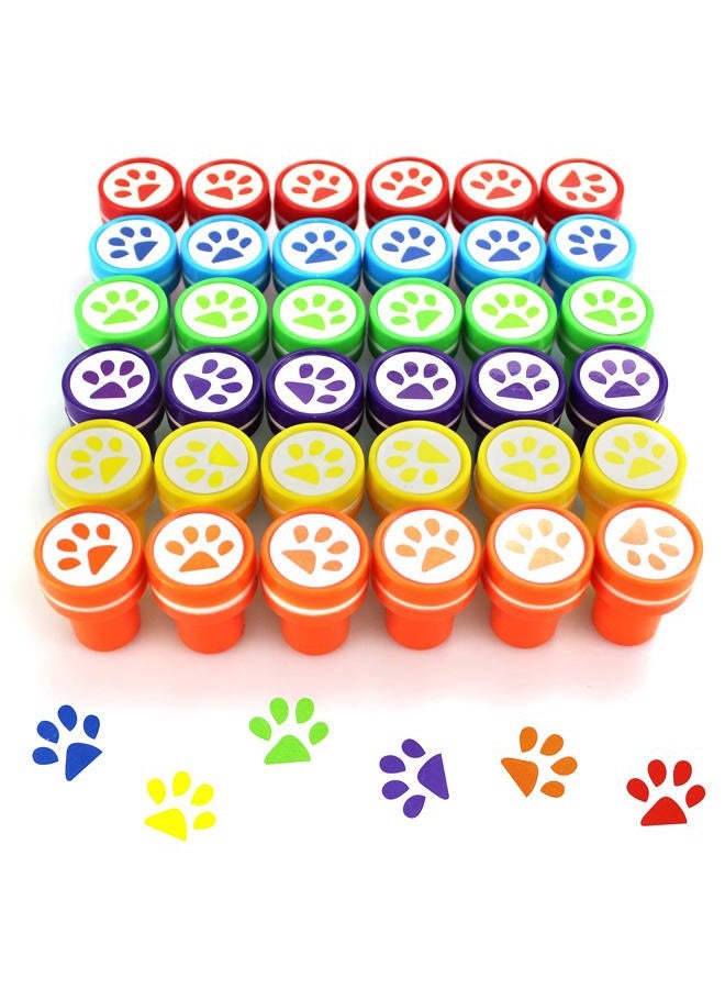 AHKUNMT Dog Paw Stamp,36pc Paw Print Stampers Self Inking Stamps Teacher Paw Party Favors and Paw Birthday Decorations Assorted Stamp Set for Classroom Party Educational Learning Activities Patrol - Image 1