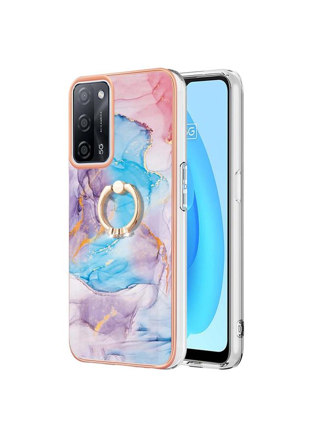 S-TOP Case For OPPO A53s 5G / A55 5G Electroplating IMD TPU Phone Case with Ring - Image 1