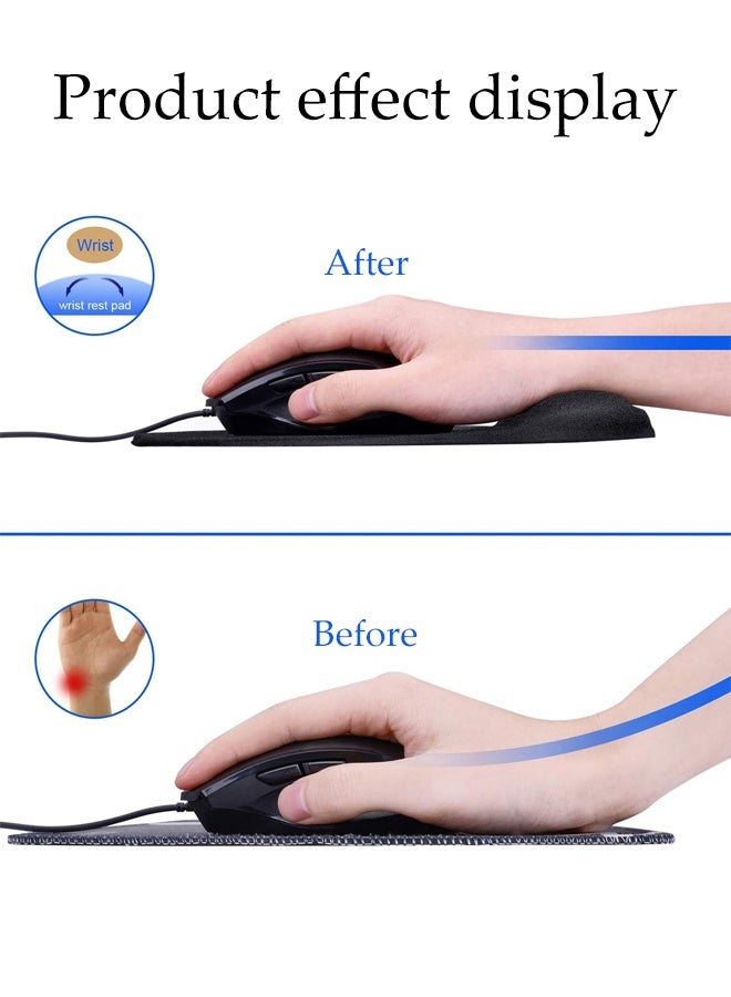 DUNISO Mouse Pad, Office Mouse Pad With Gel Wrist Rest With Non-Slip Pu Base For Pain Relief For Computer, Laptop, Office, Home - Image 4