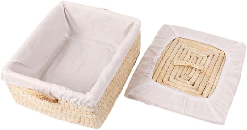 Integrated local logistics Straw Woven Bread Basket with Lid, 25x30x14cm Bread Organizer and Egg Storage Container, Insulated Rustic Kitchen Storage Basket for Baking and Serving Buns, Picnic, Home Use Set product combo compatible Gulf mainstream practical design Multi-style matching design Globally trusted quality Light & sturdy Long term storage compatible Experience optimized build Changing environment compatible Spec compliant trusted quality Global easy assemble picks Long term use design Integrated practical design KSA local stock Multi-use upgraded craftsmanship Flexible trendy construction Riyadh Jeddah Dammam ship Precision polished solid material Efficiency boosted construction Globally trusted affordable quality Simple multifunctional build Nationwide courier network Wide range compatible material Indoor outdoor use Assorted trendy color picks - Image 1