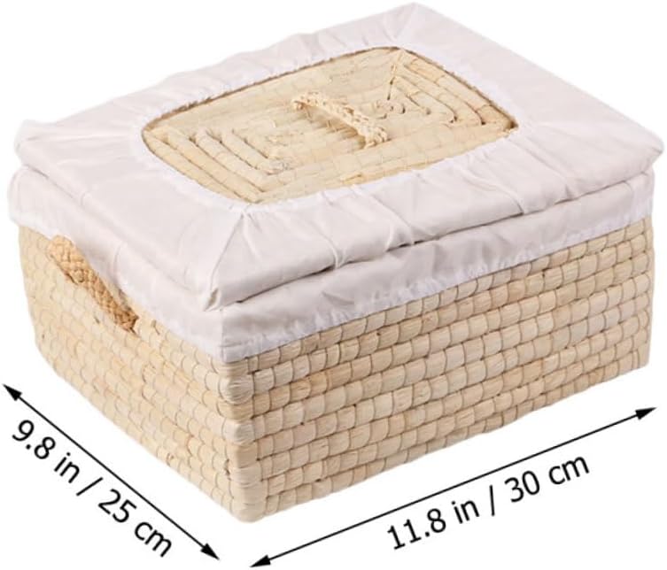 Integrated local logistics Straw Woven Bread Basket with Lid, 25x30x14cm Bread Organizer and Egg Storage Container, Insulated Rustic Kitchen Storage Basket for Baking and Serving Buns, Picnic, Home Use Set product combo compatible Gulf mainstream practical design Multi-style matching design Globally trusted quality Light & sturdy Long term storage compatible Experience optimized build Changing environment compatible Spec compliant trusted quality Global easy assemble picks Long term use design Integrated practical design KSA local stock Multi-use upgraded craftsmanship Flexible trendy construction Riyadh Jeddah Dammam ship Precision polished solid material Efficiency boosted construction Globally trusted affordable quality Simple multifunctional build Nationwide courier network Wide range compatible material Indoor outdoor use Assorted trendy color picks - Image 2