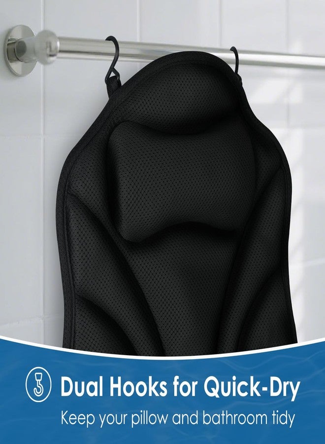 Atsuwell Full Body Bath Pillow for Bathtub, Ergonomic Bathtub Cushion for Neck, Waist, Hip Support, Luxury 3D Mesh Shower Pillow with Non-Slip Suction Cups & Dual Hooks, Pressure Relief, 51'' x17'' - Image 5