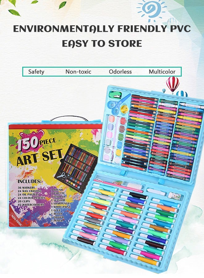 GROIC 150 PCS Painting Set Includes board Colored Pencils Various Drawing Tools and 2Packs Cartoon Book - Image 4