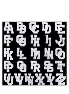 SYOSI 52 Pcs Letter Patches, Alphabet Applique Patches or Sew on Appliques with Embroidered Patch A-Z Letter Badge Decorate Repair Patches for Hats, Shirts, Shoes, Jeans, Bags White  - Image 4