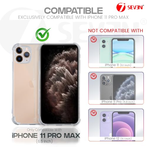 7-Seven 7SEVEN® Back Cover for iPhone 11 Pro Max Transparent Mobile Back Case Shock Proof Design Camera Edges Protection Crystal Clear Phone Case Silicon Soft TPU & Flexible Bumper Case for iPhone 11 Pro Max - Image 3