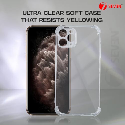 7-Seven 7SEVEN® Back Cover for iPhone 11 Pro Max Transparent Mobile Back Case Shock Proof Design Camera Edges Protection Crystal Clear Phone Case Silicon Soft TPU & Flexible Bumper Case for iPhone 11 Pro Max - Image 2