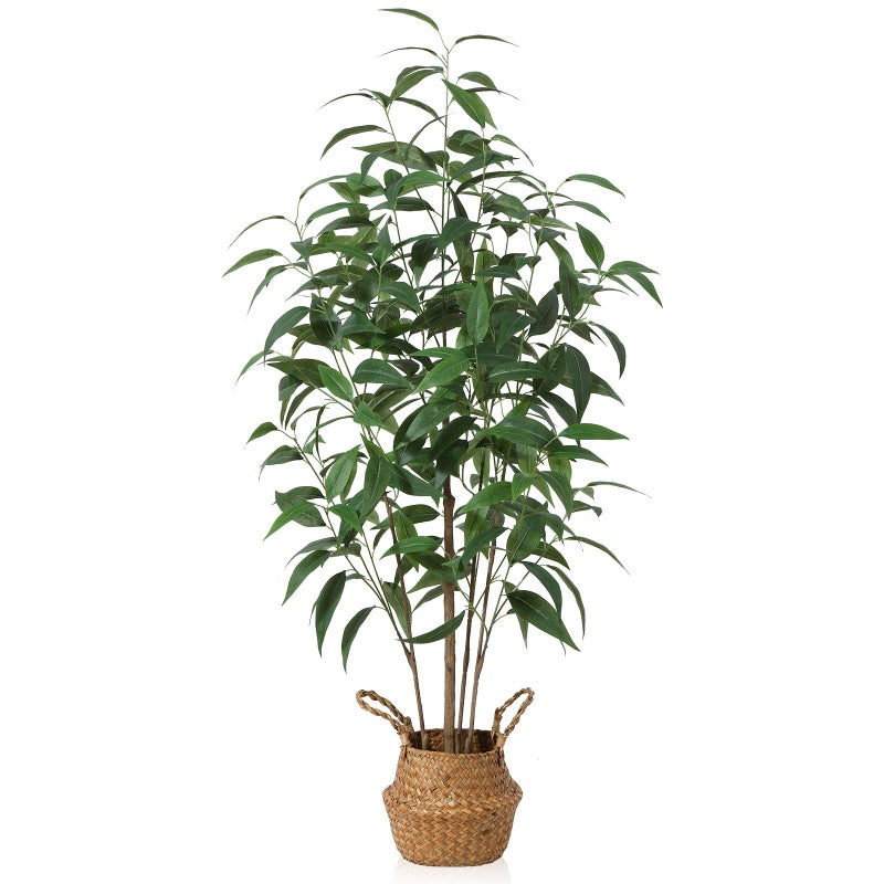 Ferrgoal Artificial Eucalyptus Tree,4Ft Tree Fake Plant in Pot for Home and Office Decor,Potted Faux Plants Tall Artificial Trees for Indoor, Outdoor - Image 1