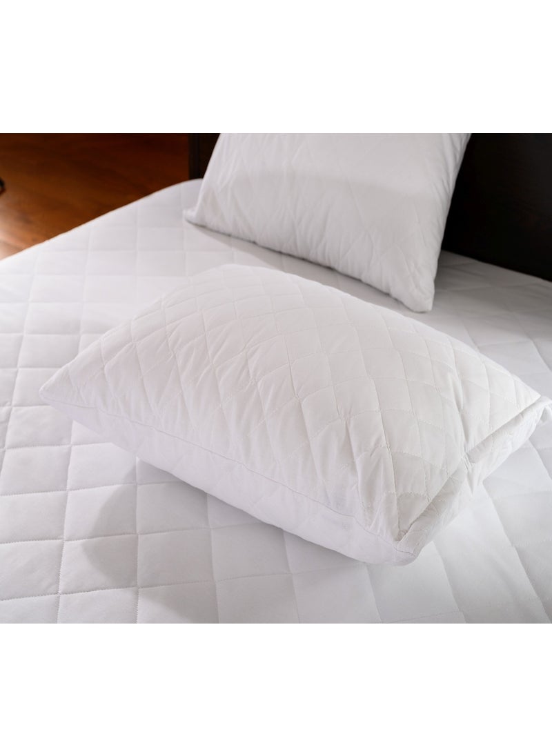Formeya Pamukkale Quilted Pillow Protector 2 Pack Cotton 50 x 70 cm  - Image 2