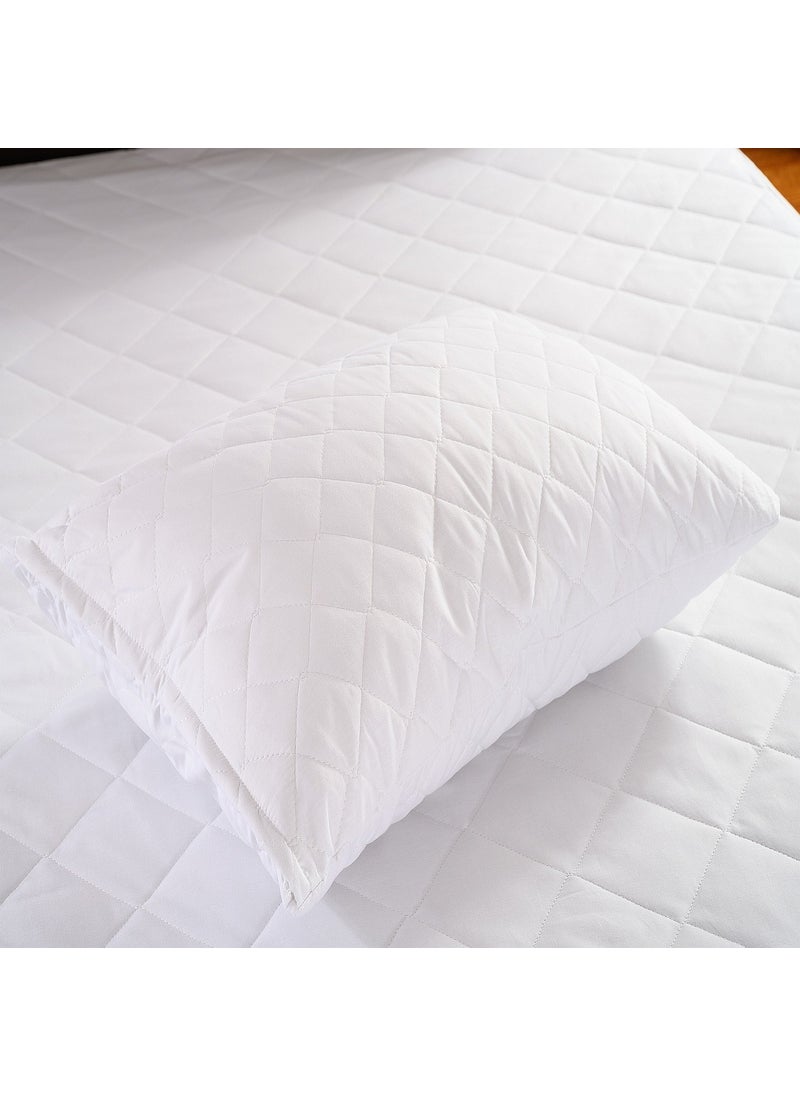 Formeya Pamukkale Quilted Pillow Protector 2 Pack Cotton 50 x 70 cm  - Image 4