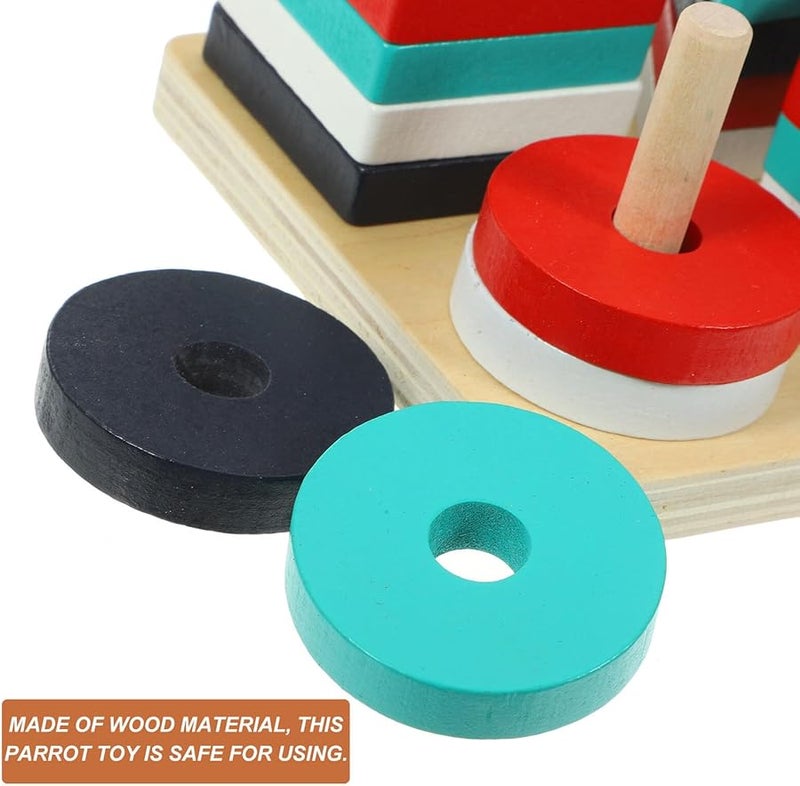 Wooden Blocks Parrot Training Puzzle Brain Boosting Activity For Pet Birds - Image 4