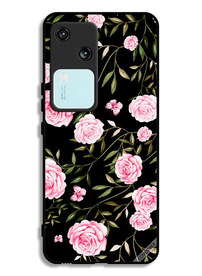 Covernex Vivo S18 5G Protective Case Cover Rose In Bunches Of Small Leaves - Image 1