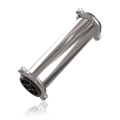 Max Water 4021 - Heavy Duty, Stainless Steel - Reverse Osmosis Commercial Membrane Housing 4" x 21" - Image 1