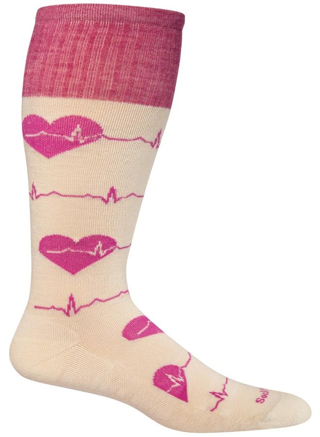 Sockwell Women's Heartbeat Moderate Graduated Compression Sock, Natural - M/L - Image 1