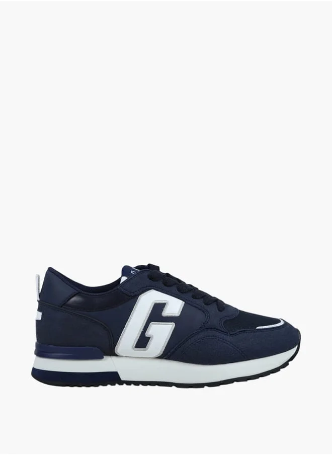 GAP Men's Logo Detail Sneakers with Lace-Up Closure - NEW YORK II