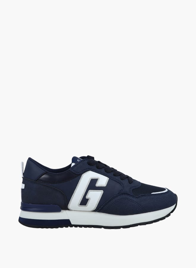 Men's Logo Detail Sneakers with Lace-Up Closure - NEW YORK II