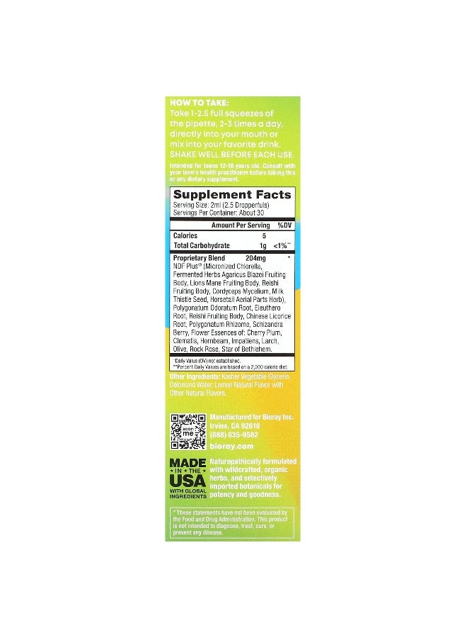 Bioray, Rayz, Thinking Cap, Naturopathic Herbal Drops, Lemon, 2 fl oz (59 ml) (Packaging may vary) - Image 2