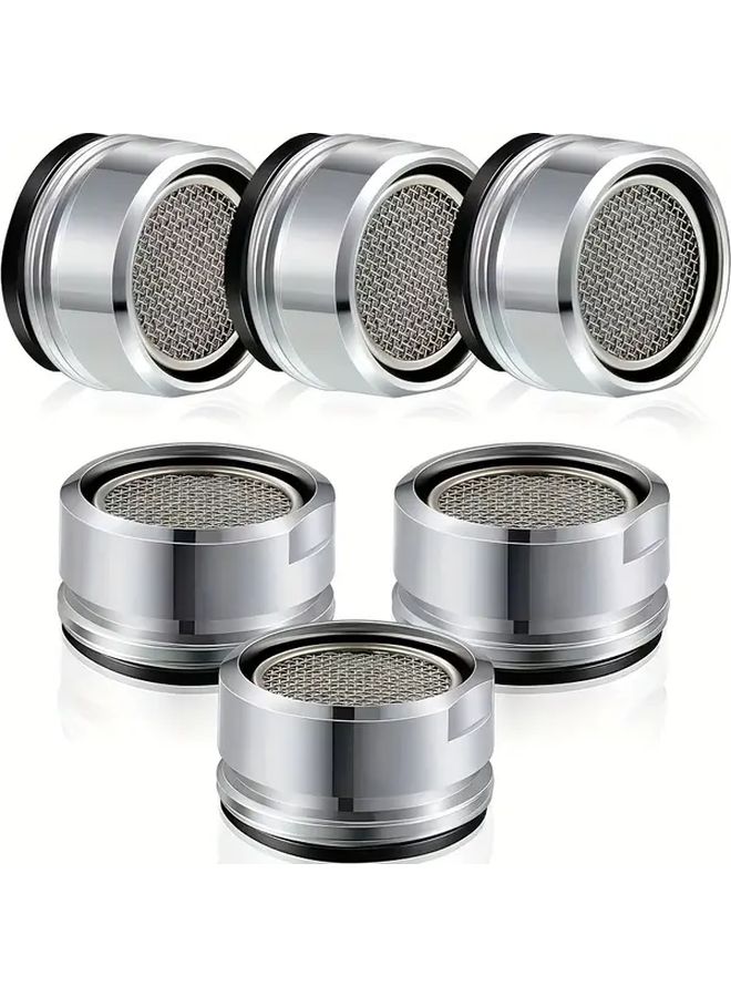5Pcs Mixed Thread Kitchen Faucet Aerators Set Chrome Brass - Image 4