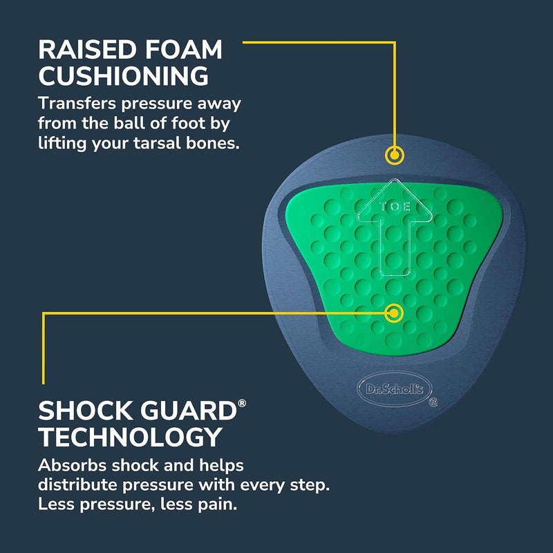 دكتور شولز دكتور شول نعال طبية لتخفيف ألم مقدمة القدم بتقنية Shock Guard، مقاس واحد للرجال والنساء - Image 5