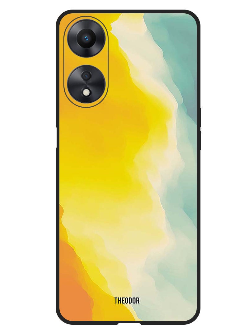 Theodor Protective Case Anti Scratch Shock Proof Bumper Cover For Oppo F23 5G Shades Of Blue Yellow Orange - Image 1