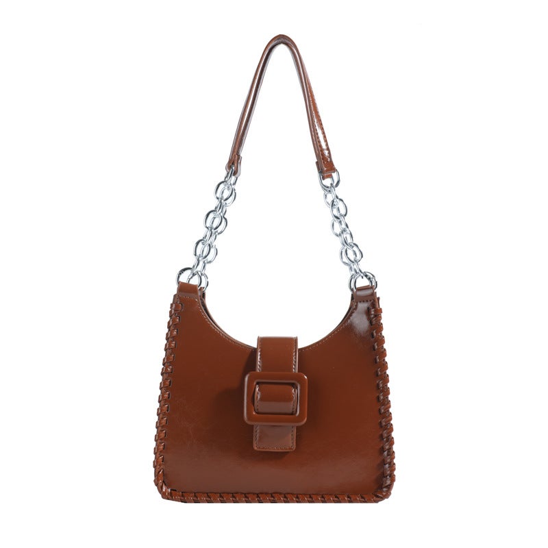 Bag Women'S Arrival Fashionable Korean Style Fashionable Hand-Held Chain Shoulder Bag Simple All-Match Crossbody Small Square Bag - Image 1