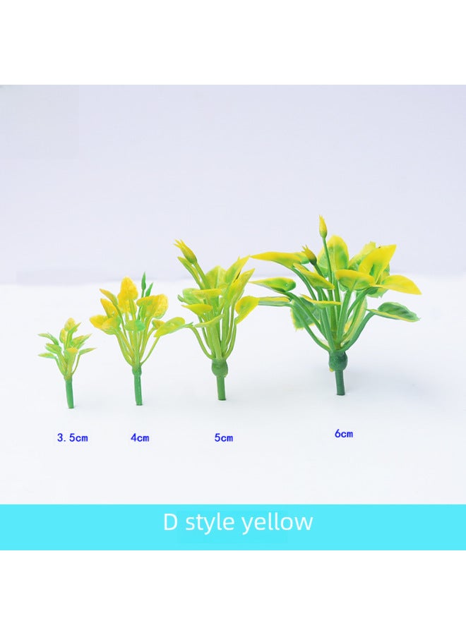 Miniature Plastic Flower Grass Model Micro Landscape Lotus Leaf Small Grass Flowers Diy Handmade Sandbox Scenery Materials-Color:F 4cm A Tree  - Image 3