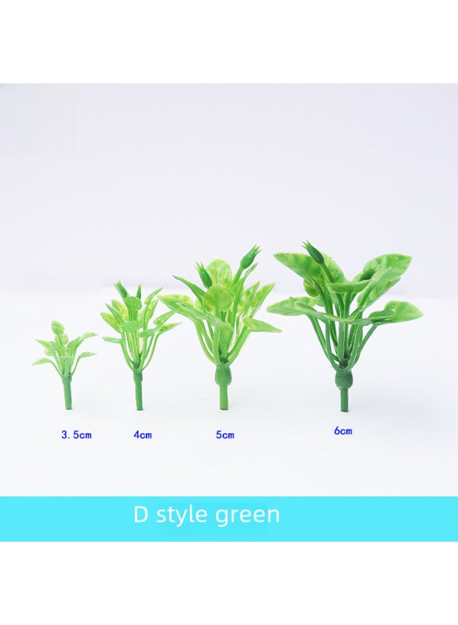 Miniature Plastic Flower Grass Model Micro Landscape Lotus Leaf Small Grass Flowers Diy Handmade Sandbox Scenery Materials-Color:F 4cm A Tree  - Image 4