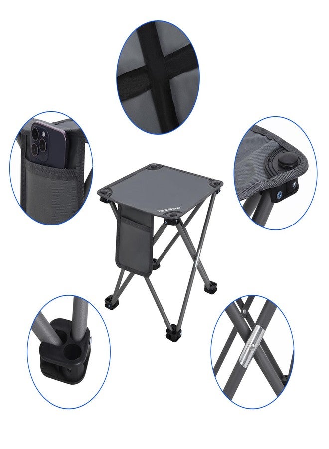 Roptat Camping Stool,Portable Folding Compact Lightweight Stool Seat for Camping Fishing Hiking Gardening Outdoor Walking Backpacking Travelling and Beach with Carry Bag (Black) - Image 3