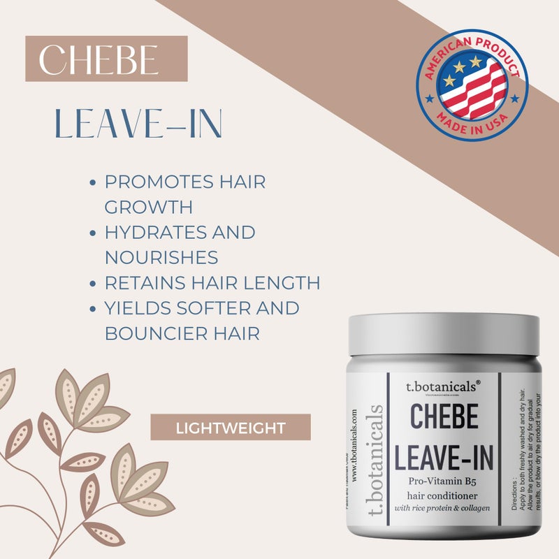 t.botanicals Chebe Leave In Conditioner Hair Growth with Provitamin B5, Thickening Strengthening Chebe Butter, Chebe Powder, Chebe Oil, Silk Amino Acids, Collagen (Lavender, 8 oz) - Image 2