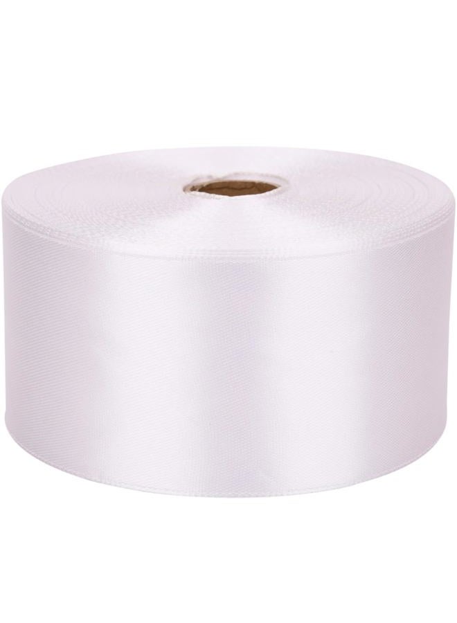 Nsilu 2 inch White Satin Ribbon 50 Yards Solid Fabric Ribbons Roll for Gift Wrapping, Satin Weddings,Flower Bouquet, Invitations,Sewing,Party Decorations, Holiday Decorating and More - Image 1