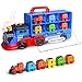 Gloween Train Set Truck Toys for Toddler Boys Girls Age 3 4 5 6 Years Old Carrier Transport Truck with Light Music Great Christmas Birthday Gifts for Kids 34 35 Years Old - Image 2