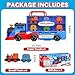 Gloween Train Set Truck Toys for Toddler Boys Girls Age 3 4 5 6 Years Old Carrier Transport Truck with Light Music Great Christmas Birthday Gifts for Kids 34 35 Years Old - Image 4