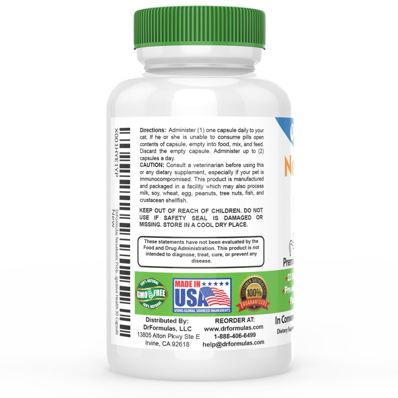 DrFormulas Nexabiotic Probiotics for Cats Powder | Treats Diarrhea for Pets with Saccharomyces Boulardii Lactobacillus Acidophilus, Best Probiotics Supplement for Digestive Health 30 Capsule - Image 3
