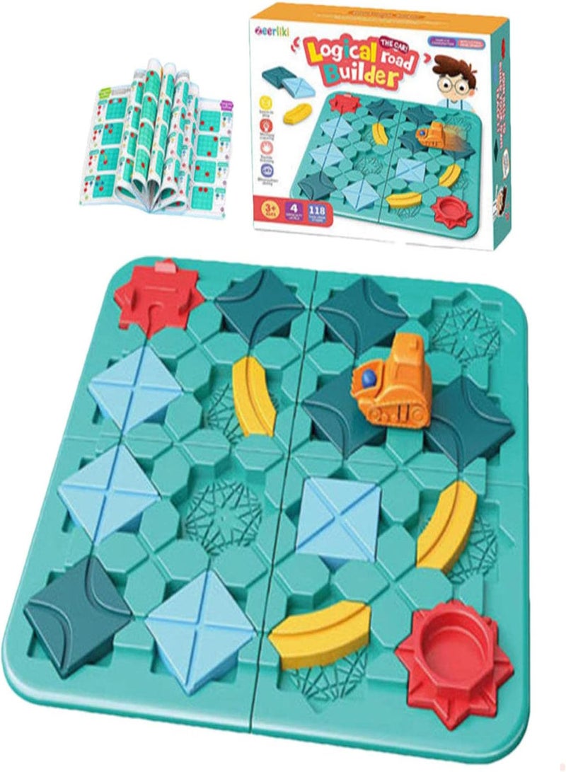 GGOOT Track Build Puzzle Toy Game Set | Building Track Maze Brain Puzzle Toy Ages 4+ Years,4 Levels 100+ Skill Building Challenges Toys Suitable for Training Kids, Parent Child Interaction - Image 1