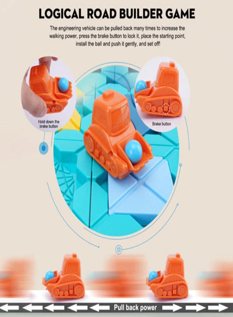 GGOOT Track Build Puzzle Toy Game Set | Building Track Maze Brain Puzzle Toy Ages 4+ Years,4 Levels 100+ Skill Building Challenges Toys Suitable for Training Kids, Parent Child Interaction - Image 5