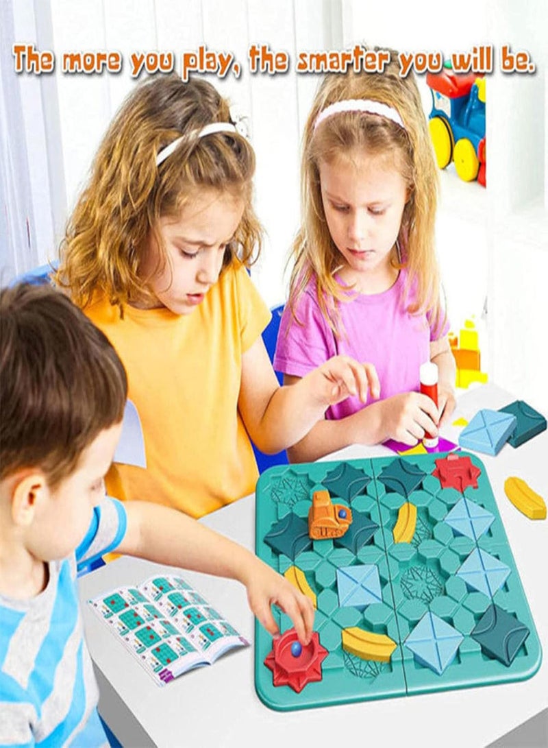 GGOOT Track Build Puzzle Toy Game Set | Building Track Maze Brain Puzzle Toy Ages 4+ Years,4 Levels 100+ Skill Building Challenges Toys Suitable for Training Kids, Parent Child Interaction - Image 3