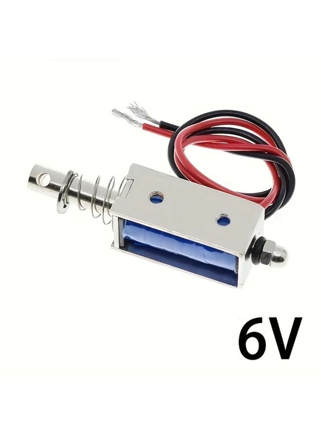 2pcs 6V Push Pull Linear Solenoid 5N Force 10mm Stroke Metal Construction - Image 1