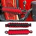 KIXILO Door Limiting Straps for 19872023 Wrangler CJ YJ TJ JK JL Gladiator JT Truck Retractable High Toughness Swing Limiter Replacement Parts 2 Pack Red and Black - Image 2