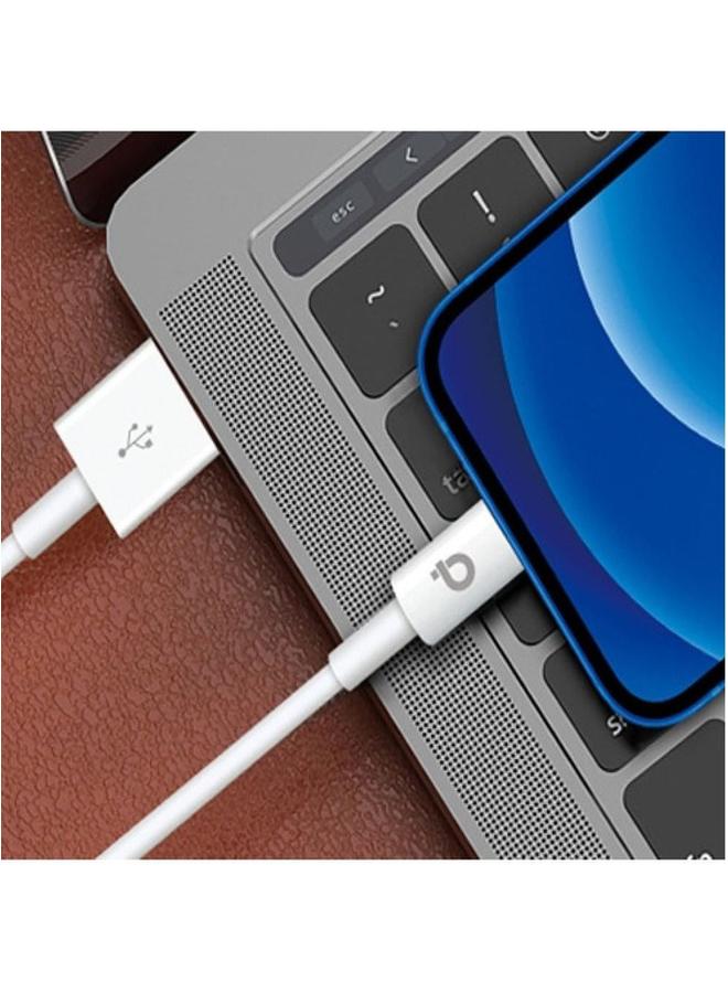 بروماس كابل شحن وبيانات أصلي بطول 1 متر باللون الأبيض متوافق مع iPhone 6 / iPhone 7 / iPhone 11 / iPhone 12 / iPhone 13 / iPhone 14 Pro Max / Pro / Max - Image 2