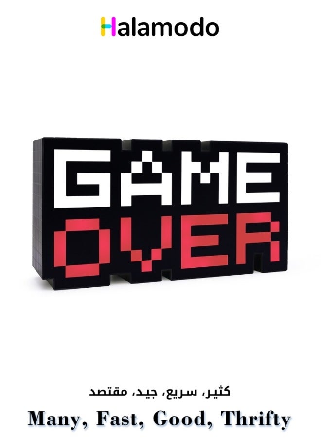 Generic - Game Over Mosaic Icon Game Atmosphere Light Multicolors Flashing Night Light - Image 1