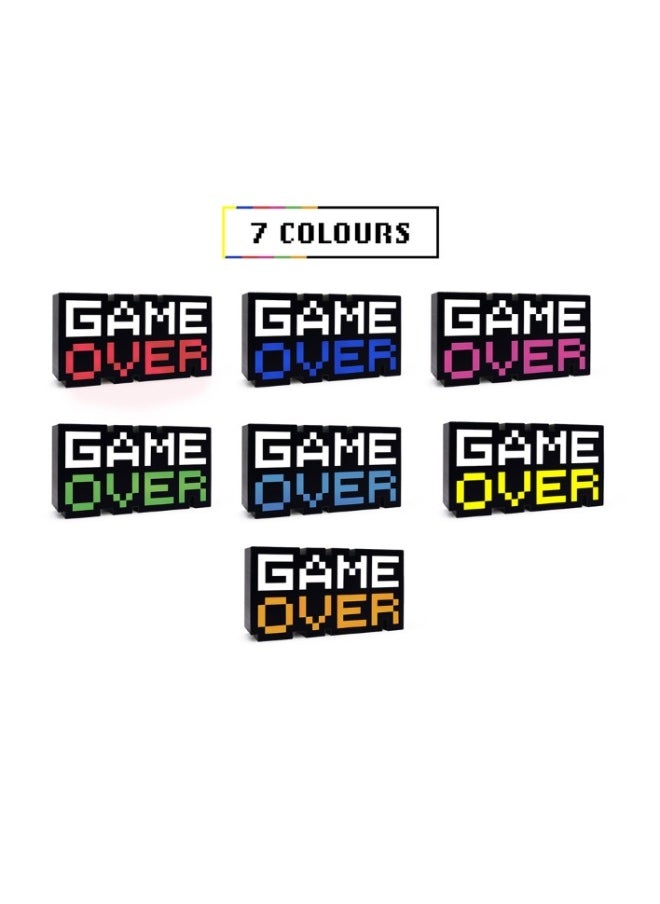 Generic - Game Over Mosaic Icon Game Atmosphere Light Multicolors Flashing Night Light - Image 1