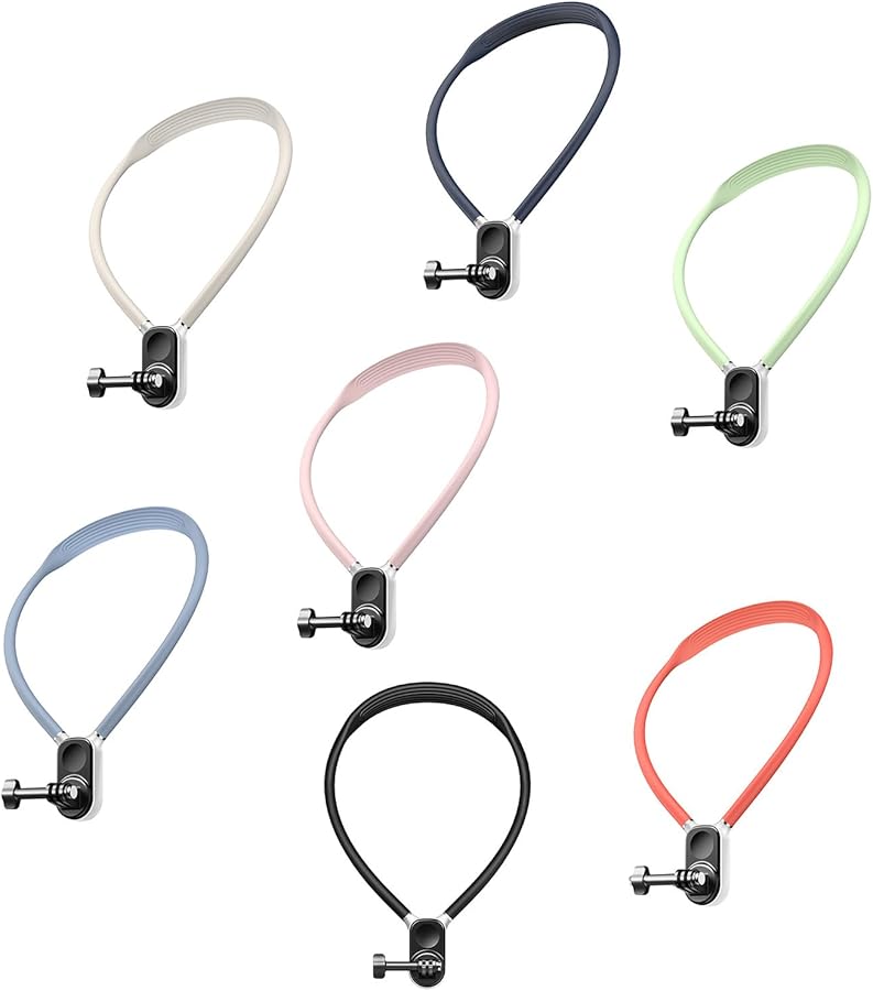 Blue Wearable Bendable Neck Mount Holder Stand for Action Camera Pocket 3 Multiple Angle - Image 2